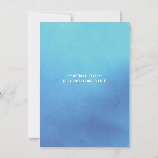 かわいいプールパーティー水彩 |女の子誕生日 招待状 (裏面)