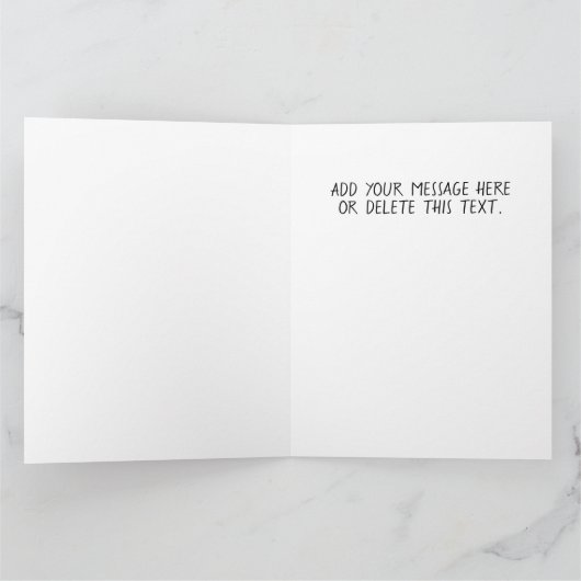 かわいいヘアカットお洒落アートイラストレーション カード (内部)