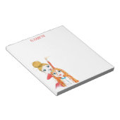 かわいいヘアカットお洒落イラストレーションパーソナライズされた ノートパッド (アングル)