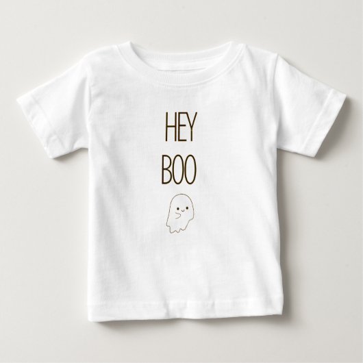かわいいヘイ幽霊ベビートップTシャツハロウィーン ベビーTシャツ (正面)