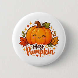 かわいいヘイ・パンプキン・オータム・ハロウィンボタン 缶バッジ