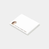 かわいいヘッジホッグのパーソナライズされたノート ポストイット (アングル)