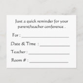 かわいいヘッジホッグの親/先生会議はがき ポストカード (裏面)