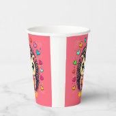 かわいいヘッジホッグカスタマイズ可能な誕生日ガール 紙コップ (右)