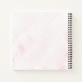 かわいいヘッジホッグカスタム文字ピンク ノートブック (裏面)