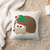 かわいいヘッジホッグクリスマス小妖精や小人 クッション (ブランケット)
