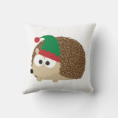 かわいいヘッジホッグクリスマス小妖精や小人 クッション (裏面)