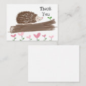 かわいいヘッジホッグサンキューカード ノートカード (正面/裏面)