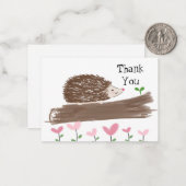 かわいいヘッジホッグサンキューカード ノートカード (正面/裏面インサイチュ)