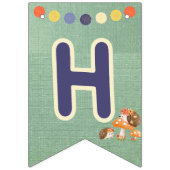 かわいいヘッジホッグハッピーバースデーバナー素朴- Burla バンティングフラッグ (第2の旗)