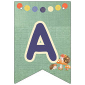 かわいいヘッジホッグハッピーバースデーバナー素朴- Burla バンティングフラッグ (第3の旗)