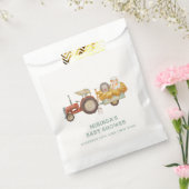 かわいいヘッジホッグファームトラクターベビーシャワー フェイバーバッグ (封をした状態)