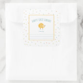 かわいいヘッジホッグベビー初のライブラリー蔵書票 スクエアシール (バッグ)