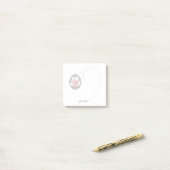 かわいいヘッジホッグ名前をカスタムするハートノート ポストイット (デスク上)