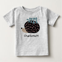 かわいいヘッジホッグ名前をカスタムするパーソナライズされたTシャツ