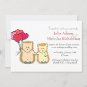 かわいいヘッジホッグ漫画結婚式招待状 招待状 (正面)