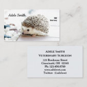 かわいいヘッジホッグ獣医師標準名刺 名刺 (正面/裏面)