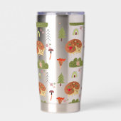 かわいいヘッジホッグ自然フローラレインボーパターン 保温保冷タンブラー (正面)