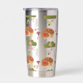 かわいいヘッジホッグ自然フローラレインボーパターン 保温保冷タンブラー (右面)