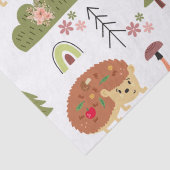 かわいいヘッジホッグ自然フローラレインボーパターン 薄葉紙 (詳細)