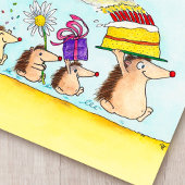 かわいいヘッジホッグ誕生日はがき ポストカード