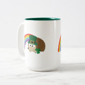 かわいいヘッジホッグLeprechaun ツートーンマグカップ (正面左)