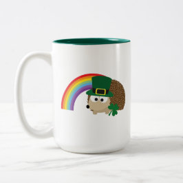 かわいいヘッジホッグLeprechaun ツートーンマグカップ