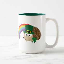 かわいいヘッジホッグLeprechaun ツートーンマグカップ