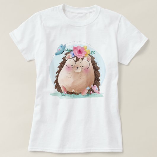 かわいいヘッジホッグTシャツ Tシャツ (デザイン正面)
