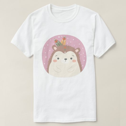 かわいいヘッジホッグTシャツ Tシャツ (デザイン正面)