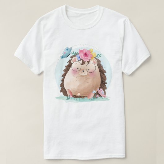 かわいいヘッジホッグTシャツ Tシャツ (デザイン正面)
