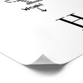 かわいいヘリコプターイラストレーション パーソナライズされた ポスター (角)