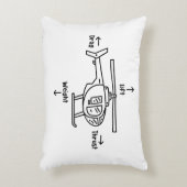 かわいいヘリコプターフォーフォースイラストレーション アクセントクッション (正面(垂直))