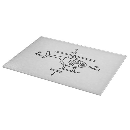 かわいいヘリコプターフォーフォースイラストレーション カッティングボード (角)