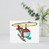 かわいいヘリコプター ポストカード (スタンド正面)