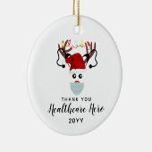 かわいいヘルスケアのヒーロークリスマストインデアカスタムー セラミックオーナメント (右)