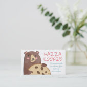 かわいいベアジャイアントクッキーベーカリーベーキング 名刺 (スタンド正面)