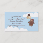 かわいいベアジャイアントクッキーベーカリーベーキング 名刺 (裏面)