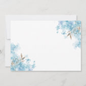 かわいいベアーテディブルーバルーンボーイベビーシャワー 招待状 (裏面)