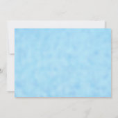 かわいいベアーブルー緑のフローラ少年ベイビーシャワー 招待状 (裏面)