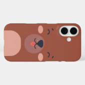 かわいいベア顔かわいい動物 Case-Mate iPhoneケース (裏面 (横))