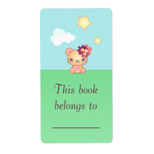 かわいいベア ラベル (正面)