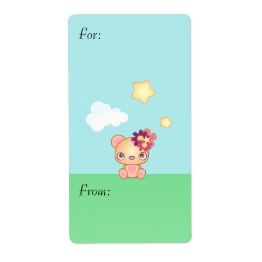 かわいいベア ラベル (正面)