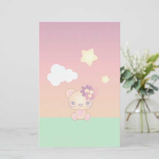 かわいいベア 便箋 (スタンド正面)