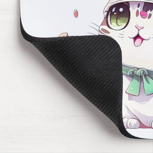 かわいいベイカーのシェフキャットキットパン | マウスパッド (コーナー)