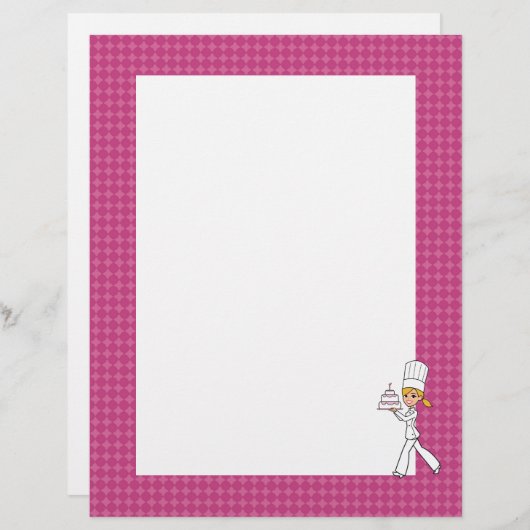 かわいいベイカーシェフアートインラインレシピページ (正面/裏面)