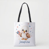 かわいいベイビーイーグル愛国 トートバッグ (正面)