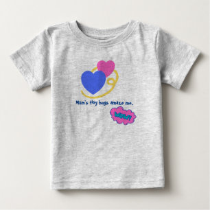 かわいいベイビーグレー ベビーTシャツ