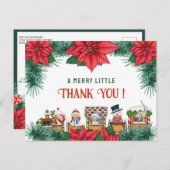 かわいいベイビーシャワーのカスタム冬の感謝 ポストカード (正面/裏面)