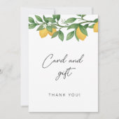 かわいいベイビーシャワーのカードとギフトサイン 招待状 (正面)